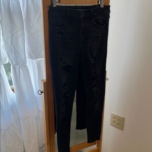 Women's Black Distressed Jeans